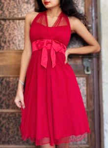 Maroon Glittery✨Halter Mini Dress