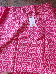 Pink Printed Kurta Set