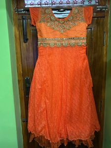 Orange Ethinic Gown