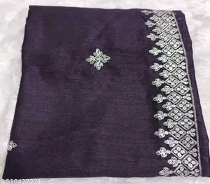 Partywear Saree Attached With Blouse