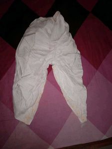 Vintage White Embroidered Pants