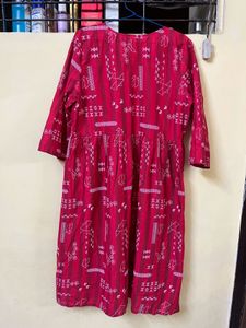 Printed Red Dress