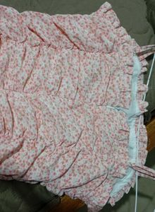 Kawai Pink Floral Mini Dress