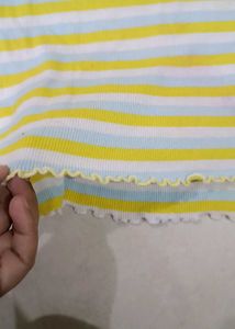 Striped Ruffle Tee
