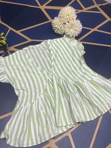Green And White Striped Top Women