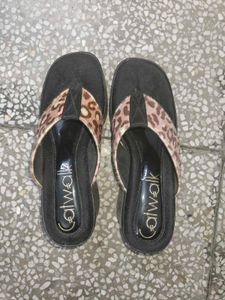 Leopard Print Platform Sandals