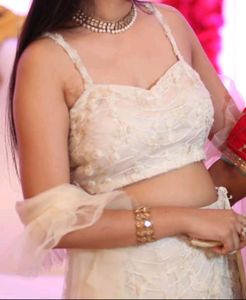 White Net lehenga