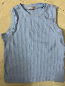 Blue Ribbed H&amp;M Tank Top