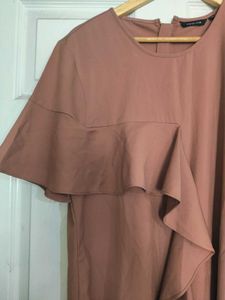 Wardrobe By Westside Blush Pink Ruffle Dres