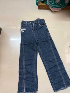 Ripped Wide Leg Jeans