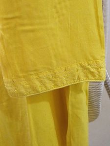 Yellow Embellished Kurti