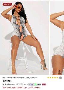 Fashionnova Snakeskin Print Romper