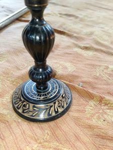 Vintage Black &amp; Gold Candlestick Holder