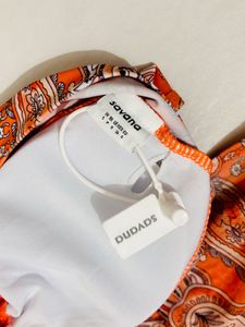 Abstract Printed Plunging Neck Swimwear Bikini Set