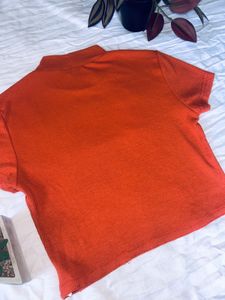 Mock Neck Fitted Crop Top
