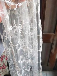 Embroidered Net Dupatta