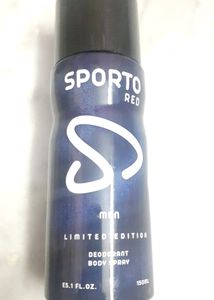 &#39;SPORTO RED&#39; Limited Edition Deodorant Body Spray Perfume For Men.