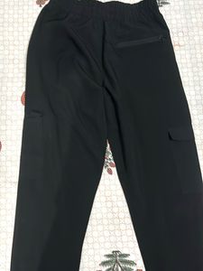 Black Cargo Track Pant For Men