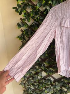 Chic Pink Tie-Front Blouse