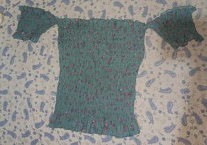 Floral Smocked Off-Shoulder Top