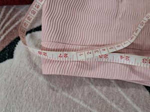 Pink Solid Bootcut Trouser