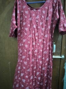Burgundy Floral Print Tunic