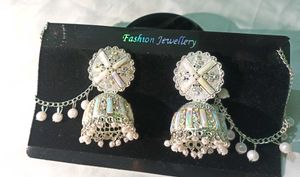 Stunning Silver Jhumka Earrings