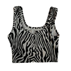 Zebra Print Crop Top