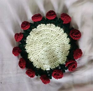 Crochet Rose Coaster