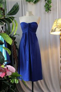 H&amp;M Blue Strapless Dress
