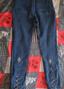 High Waist Blue Wash Jeans