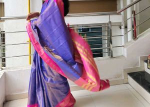 Elegant purple &amp; Pink Saree