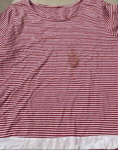 Set of two Striped Red &amp; White Top