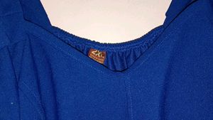 Blue Puff Sleeve Top