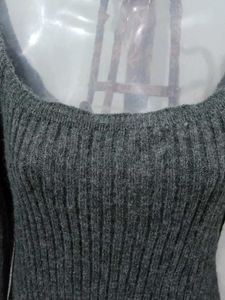 Grey Cropped Sweater