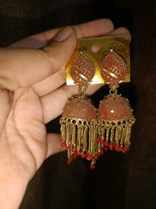 New Red Jhumka