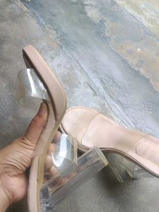 Clear Strap Platform Slides