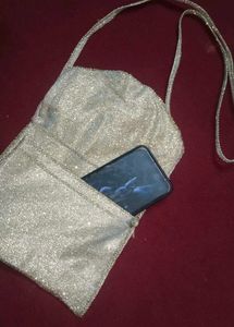 Sparkly Silver Sling Bag