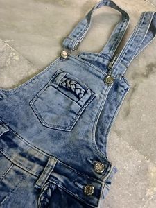 Blue Jumpsuit Shorts For Kids