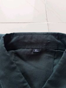 Green Button-Down Shirt - XL