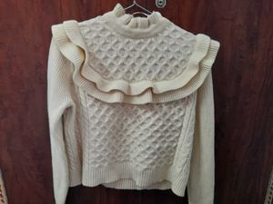 New Arrivals 00&#39;s Ivory frill design knit sweater