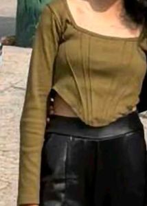 millitary green/olive corset top