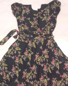 Floral Print Wrap Dress