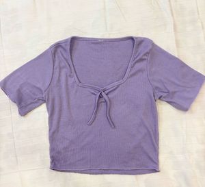 Cute Purple Crop Top