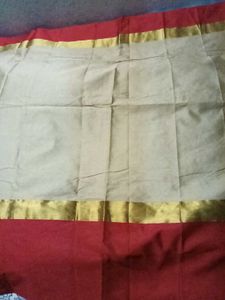 Brand New CottonSilk Saree with Golden LaceBorder