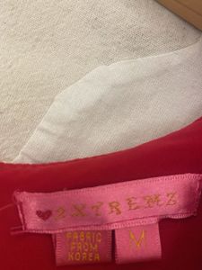 Brand new,  Red Fancy Top, Sleeveless medium
