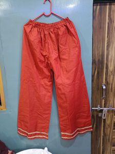 Red &amp; Gold Embroidered Salwar Kameez