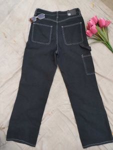 5 Pocket Cargo High Waisted Jeans For Women