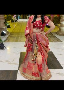 Pink Lehenga With Banarasi Dupatta