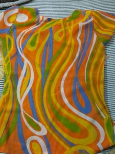 Abstract Swirl Print Top